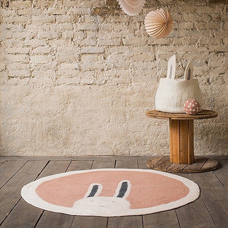 Rabbit Rainbow Soft Rug