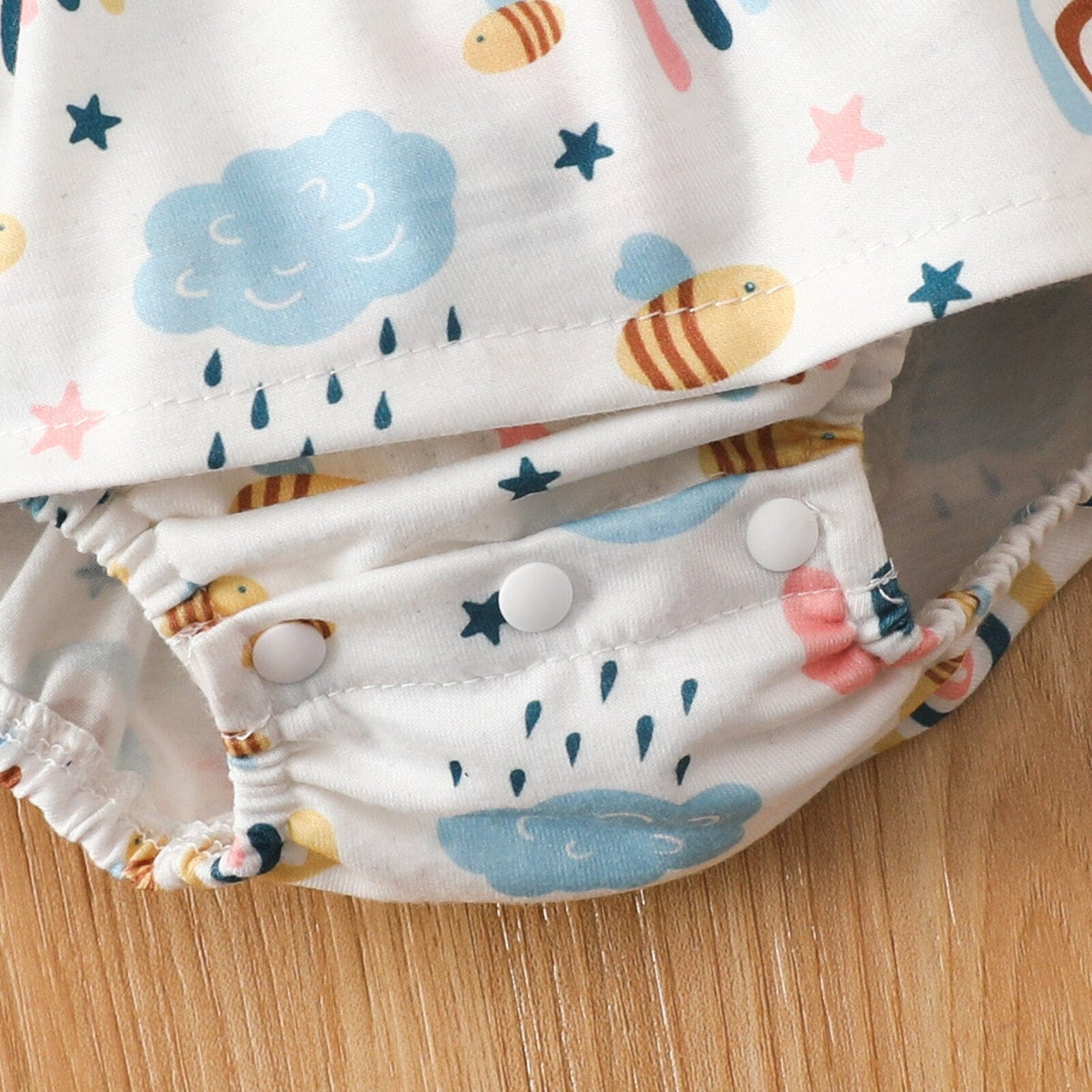 Rainbow Color Print Romper