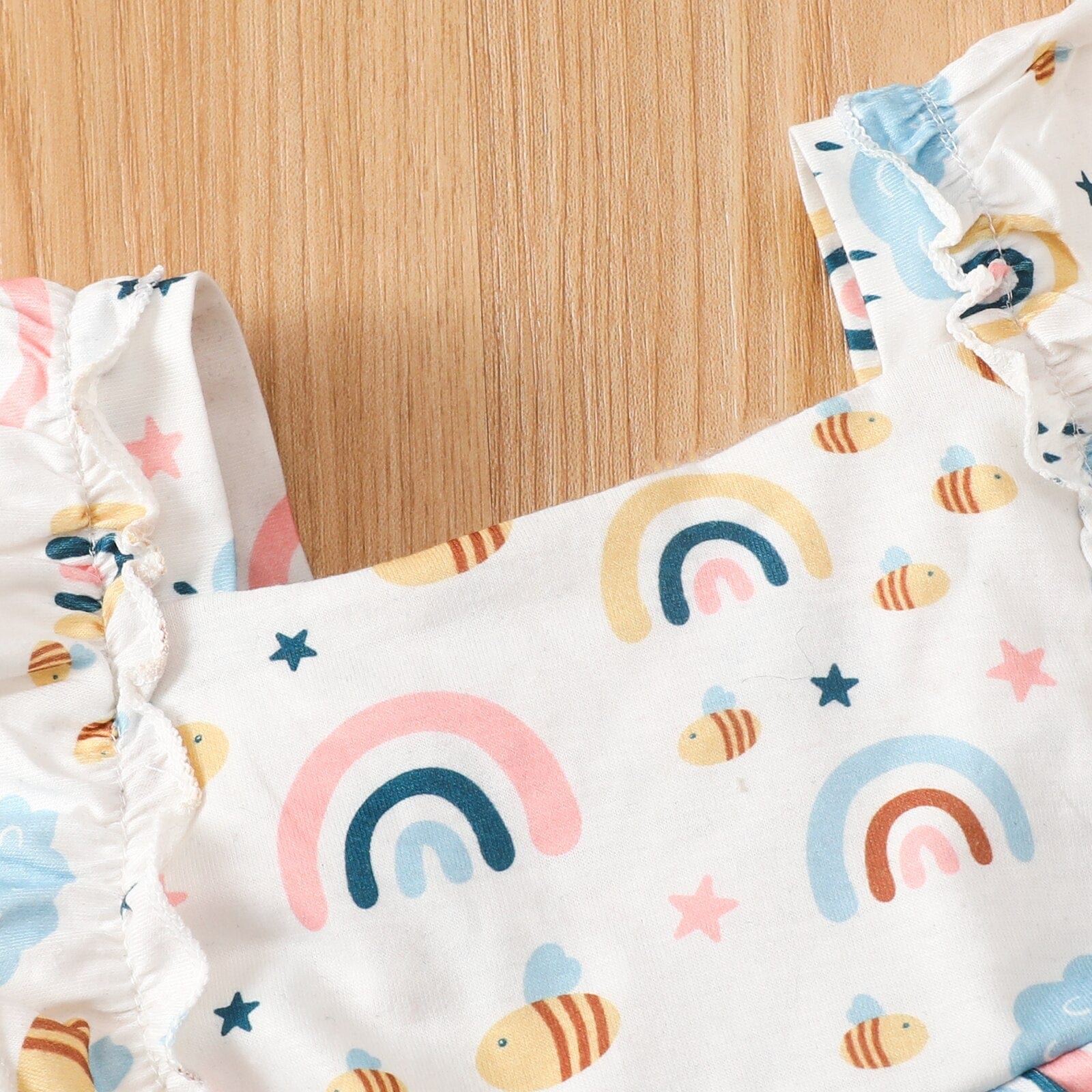 Rainbow Color Print Romper