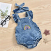 Girl&#39;s Clothing Rainbow Denim Romper