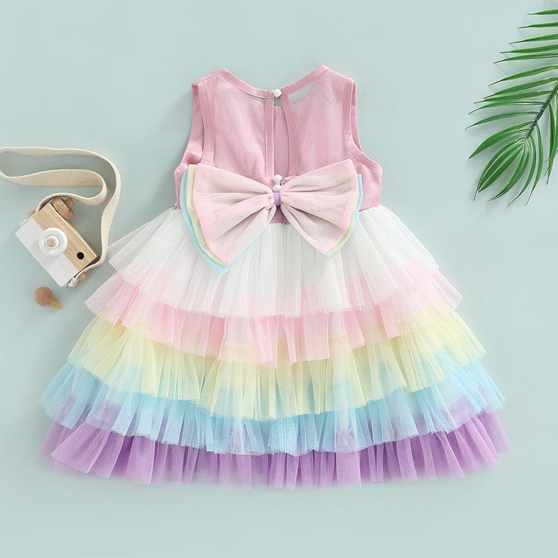 Baby & Toddler 3T Rainbow Girl Layered Dress