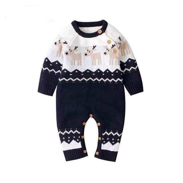 Blue / 6M Rompers Christmas