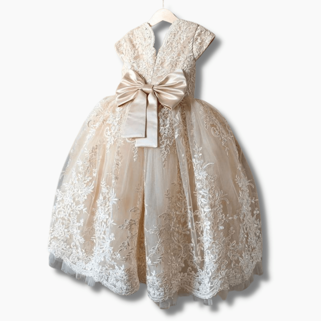 Rose Gold Flower Girl Dress