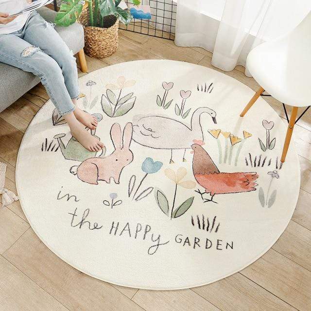 Play Mat 06 / 100x100cm Round Kids Bedroom Carpets