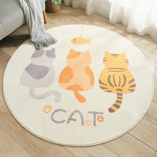 Play Mat 13 / 100x100cm Round Kids Bedroom Carpets