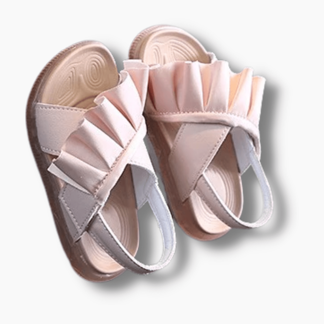 Shoes Ruffle Trim Slide Sandals