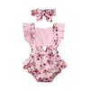 Girl&#39;s Clothing Pink Floral / 24M Ruffled Polka Dot Romper