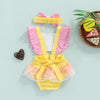 Ruffled Sleeve Donut Graphic Print C