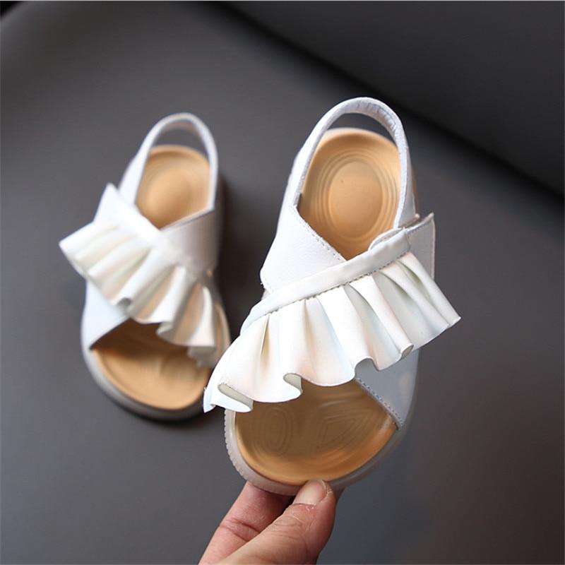 Accessories Sandals Leather Ruffles Sandals