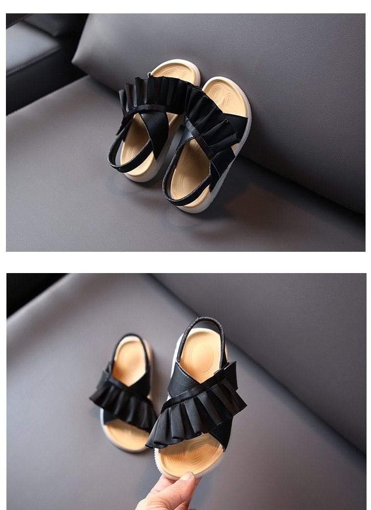 Accessories Sandals Leather Ruffles Sandals