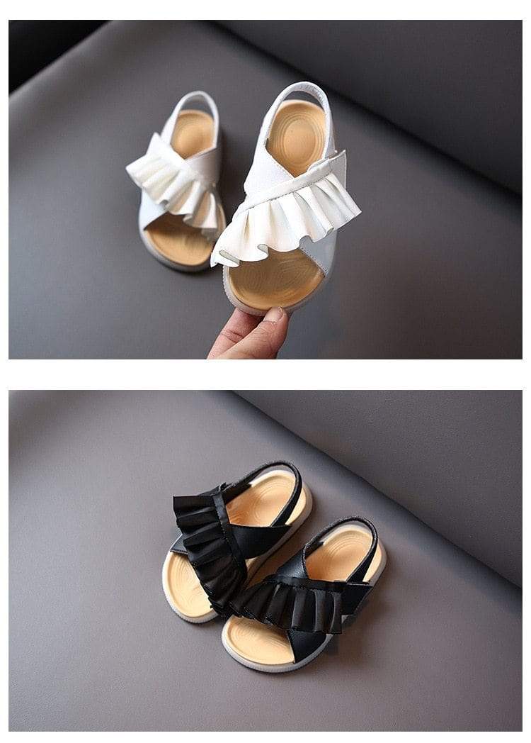 Accessories Sandals Leather Ruffles Sandals