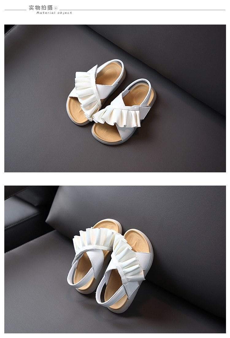 Accessories Sandals Leather Ruffles Sandals