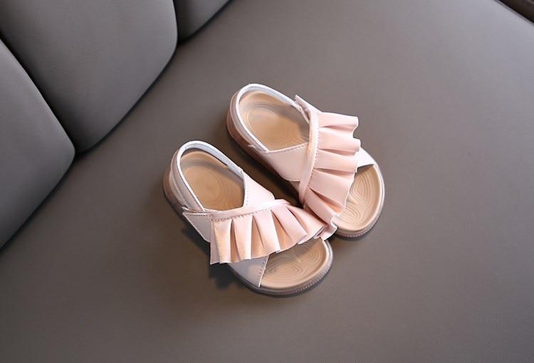 Accessories Sandals Leather Ruffles Sandals