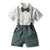 Boy's Clothing Army Green / 3M Semi Formal Suspender Shorts Outfit