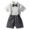Boy&#39;s Clothing Gray / 2T Semi Formal Suspender Shorts Outfit
