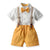 Boy's Clothing Orange / 2T Semi Formal Suspender Shorts Outfit