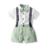 Boy&#39;s Clothing Green / 6T Semi Formal Suspender Shorts Outfit