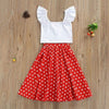 Girl&#39;s Clothing Shirts+Polka Dot Printed A-Line Skirt