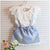 Girl's Clothing Short sleeve Bow cotton dress