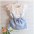 Girl's Clothing Short sleeve Bow cotton dress