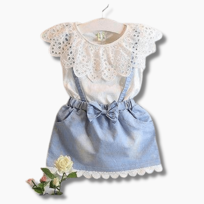 amazon cotton dresses Short Sleeve Bow Cotton dress, 5T