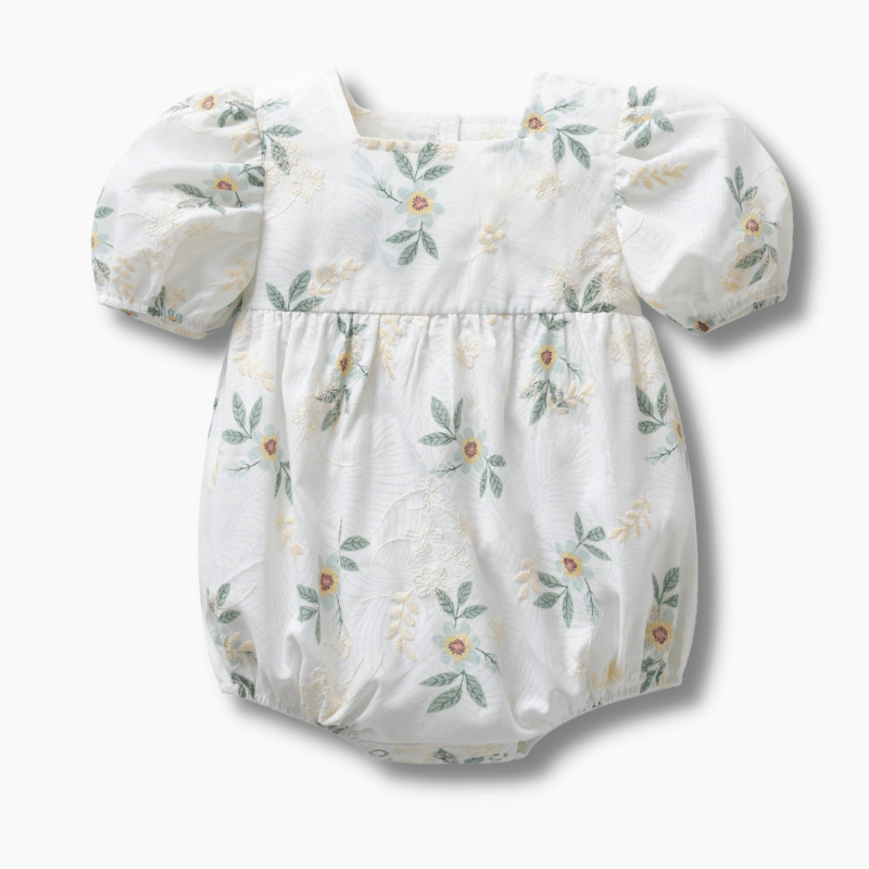 Short Sleeve Floral Baby Romper