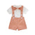 Boy's Clothing Pink / 24M Short Sleeve Lapel Romper + Suspender Pants