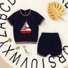 Boy&#39;s Clothing 82W671-2 / 12M Short Sleeve Newborn Tee Tops + Bottoms 2pcs Outfits