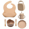 Accessories Khaki Silicone Baby Plate Set