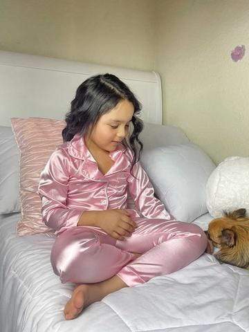 Girl's Clothing Silk Satin Kid Pajamas