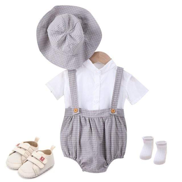 Boy's Clothing white shirt set / 9M / China Simplicity 5 PCS Outfits