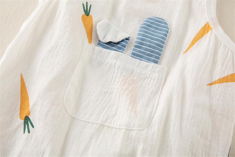 Girl's Clothing Sleeveless Cartoon Romper