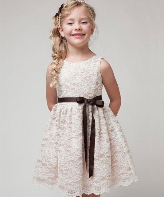 2T / B Sleeveless Dress With Belt SummerSolid