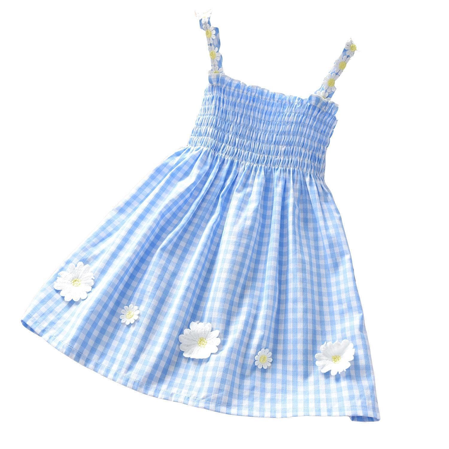 Girl's Clothing Sleeveless Gingham Dress