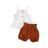 Girl&#39;s Clothing White / 4T Sleeveless Tops+Flower Shorts