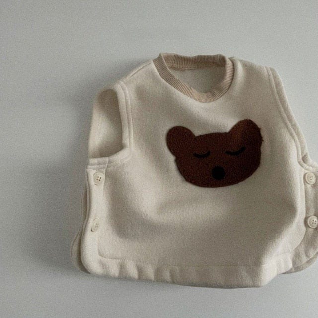 beige / 3T Small Animals Pattern Waistcoat