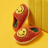 Orange / 190 Smiley Cartoon Cute Plush Kids Slippers