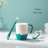 Accessories Green 3pcs Soft-bristled Silicone Toothbrush