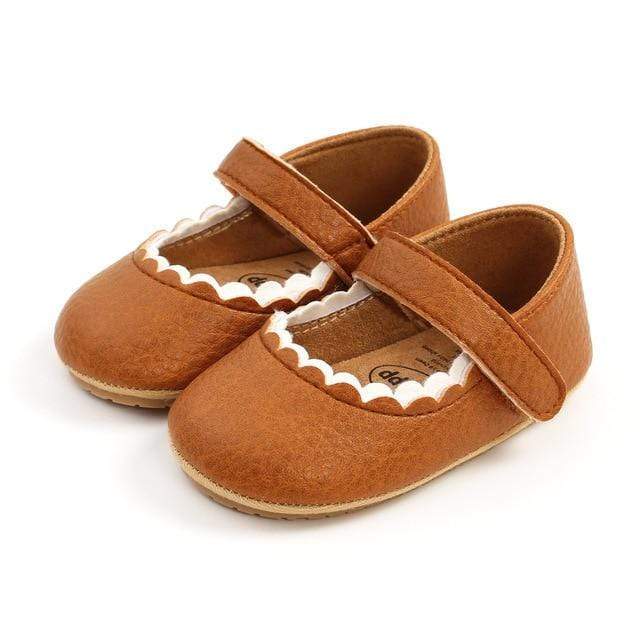 Shoes Brown / 13-18M Soft Leather Lace Baby Shoes