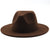 Coffe / 20.5-21.3"(52-54CM) Solid Classic fedoras cap