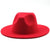 Red / 20.5-21.3"(52-54CM) Solid Classic fedoras cap