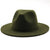 Army Green / Child 52-54CM Solid Classic fedoras cap