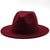 Wine / Child 52-54CM Solid Classic fedoras cap