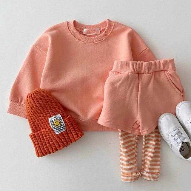 Girl's Clothing orange / 24M / China Solid Hoodies and Pants