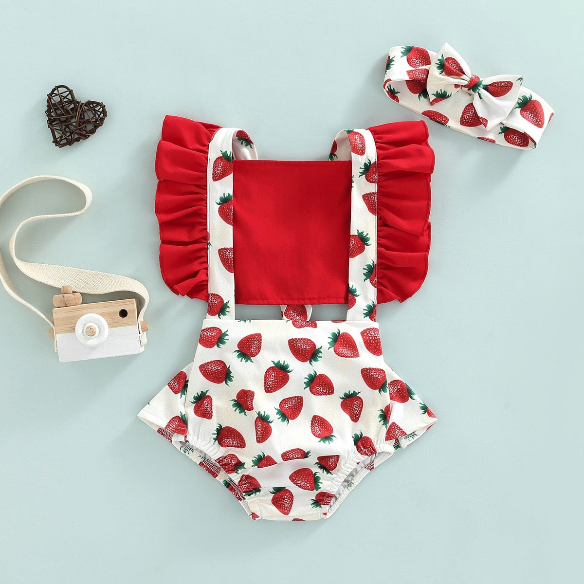3M Strawberry Print Baby Romper