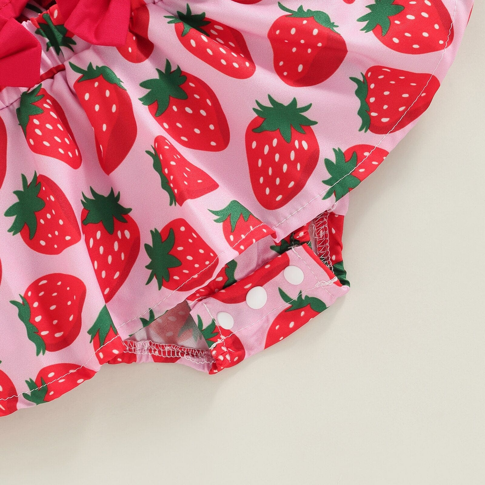 Strawberry Print Romper