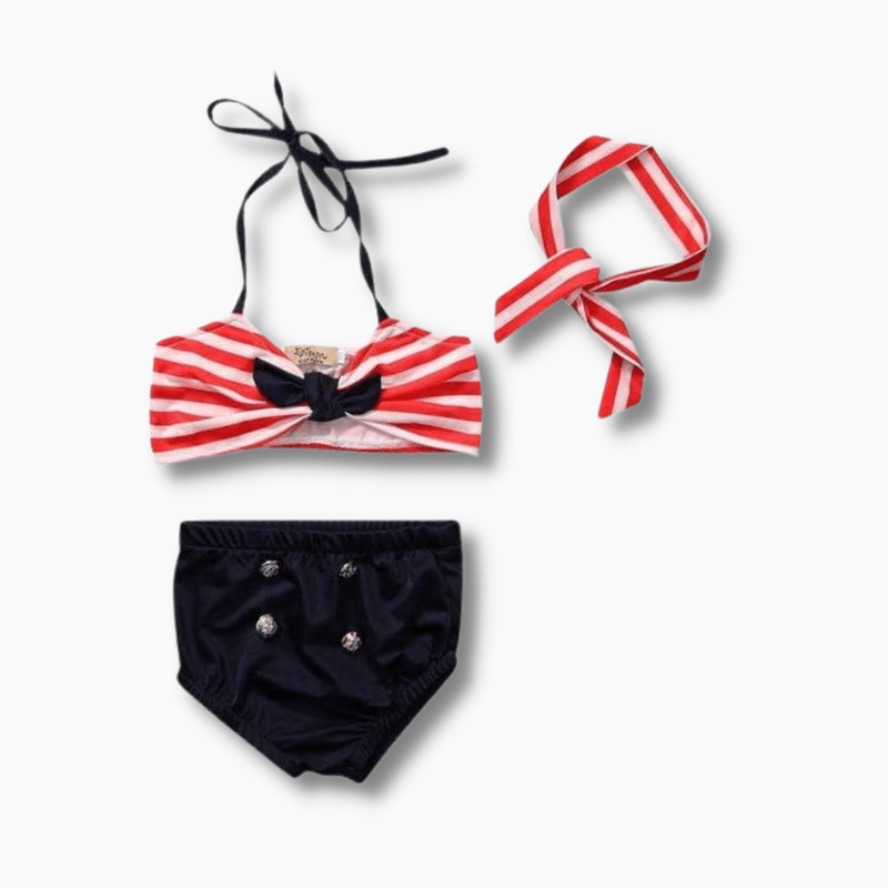 Girl's Clothing Striped Sailor Child Bikini