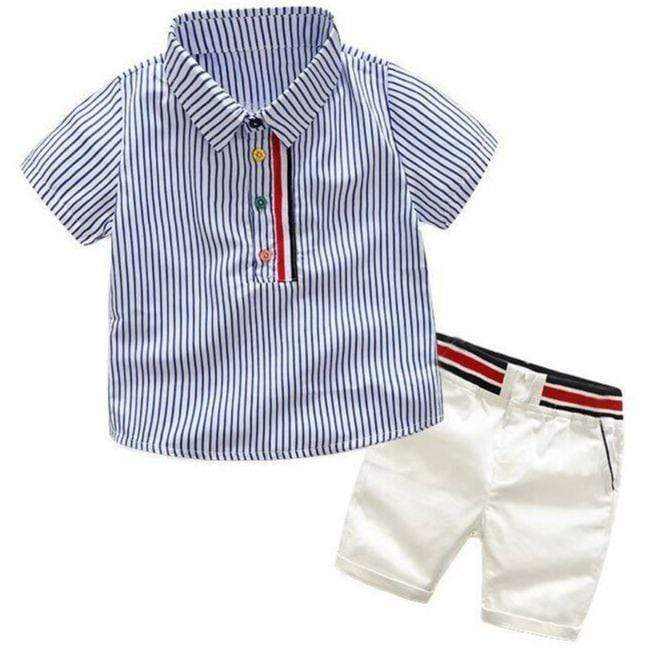 Boy's Clothing Striped Shirt Fashion Shorts