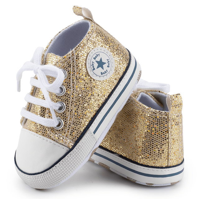 Shoes Flash Gold / 7-12M Stylish Canvas Shoes