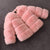 Pink / 4T Thick Faux Fur Coat